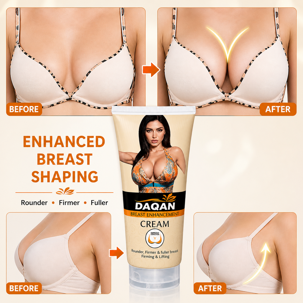 DAQAN cream enhanced skin shaping firmer fuller look